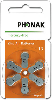 Phonak PH-BAT13-6PK  Battery(Pack of 6)