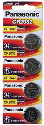 Panasonic CR-2032/5BE Lithium Coin   Battery(Pack of 5)