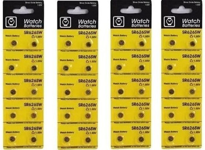 Flysmart 377 Sr 626 SW Button Cell Silver Oxide 1.55V for Wrist Watch  Battery(Pack of 40)