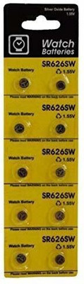 Flysmart 377 Sr 626 SW Button Cell  Silver Oxide 1.55V for Wrist Watch  Battery(Pack of 5)