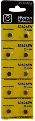 Flysmart 377 Sr 626 SW Button Cell  Silver Oxide 1.55V for Wrist Watch  Battery(Pack of 10)