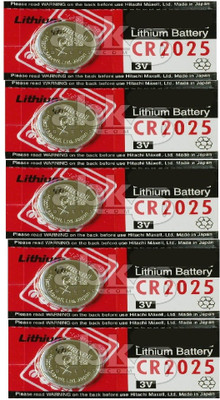Quick Click Goods CR2025 3V Lithium Coin  | Ideal for Key Fobs, Toys, and Small Electronics  Battery(Pack of 5)