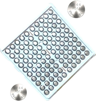 Flysmart LR44, 1.55 V Alkaline Button Coin Cell Electronics LR44   Battery(Pack of 100)