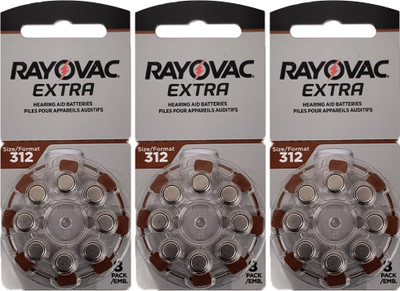 Rayovac Size 312 Hearing Aid   Battery(Pack of 24)