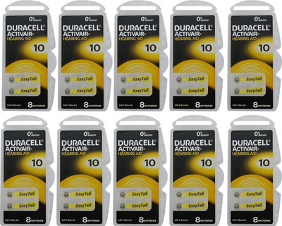 DURACELL Size 10 Hearing Aid   Battery(Pack of 80)