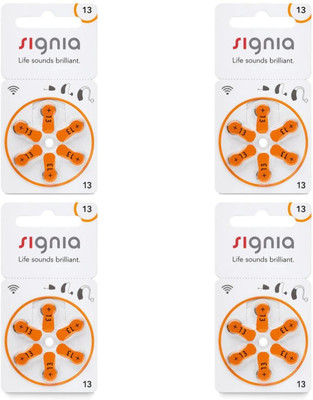 Signia Zinc  13 No. 4 Strips (6 X 4) 24 Pcs  Battery(Pack of 4)