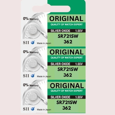Quick Click Goods SR721SW 362 Silver Oxide  1.55V - High-Performance Power Cell  Battery(Pack of 3)