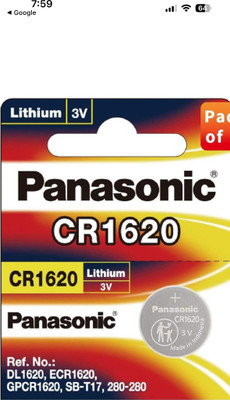 Panasonic CR1620 3V Lithium Coin Cell  – High Energy, Long Life, Reliable Power  Battery(Pack of 5)