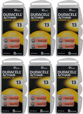 DURACELL Size 13 Hearing Aid   Battery(Pack of 48)