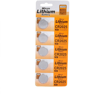 Villy 2025  3V Micro Lithium Button Coin Cell  Battery(Pack of 5)
