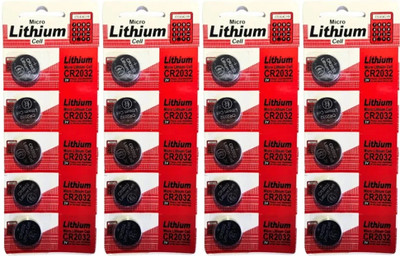 RRCART Micro Lithium Cell CR2032 Coin Type 3V Computer Motherboard CMOS  Battery(Pack of 20)