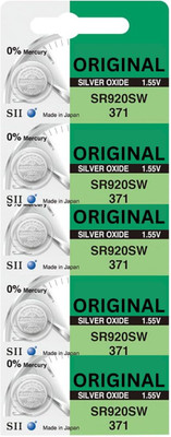 Quick Click Goods Original Silver Oxide 1.55V SR920SW 371 Long-Lasting Power  Battery(Pack of 5)