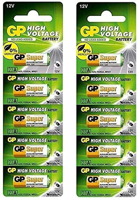 Flysmart GP 23A 12Volt Pack of 10 Alkaline Batteries High Voltage Cell Car Remote   Battery(Pack of 5)