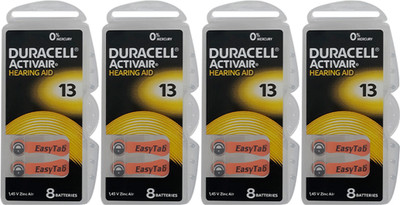 DURACELL Size 13 Hearing Aid   Battery(Pack of 32)