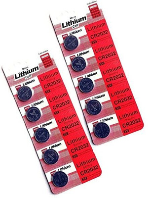 Flysmart CR 2032  3V Micro Lithium Button Coin Cell - Pack of 5 Batteries  Battery(Pack of 10)