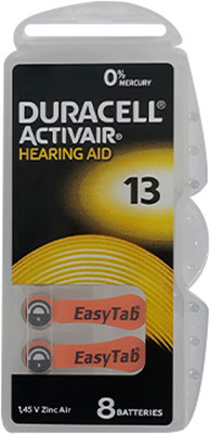 DURACELL Size 13 Hearing Aid   Battery(Pack of 8)