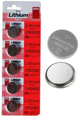 Atozenterprises CR2032 Button Cell 3v (Pack of 5)  Battery(Pack of 5)