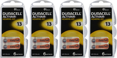 DURACELL Size 13 Hearing Aid   Battery(Pack of 24)