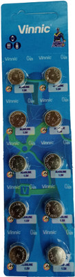 APNA KANHA LR44 1.5V Alkaline Button Cell Suitable for car key, Remotes, Toys etc.  Battery(Pack of 10)