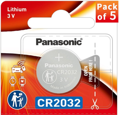 Panasonic CR2032 Lithium Coin  Specialty Devices  Battery(Pack of 5)