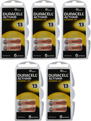 DURACELL Size 13 Hearing Aid   Battery(Pack of 30)