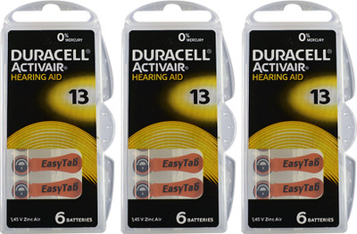 DURACELL Size 13 Hearing Aid   Battery(Pack of 18)