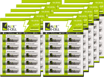 Aloe Ecell Aloe Vera Based AA size  Battery(Pack of 100)