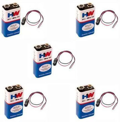 Flysmart 9 VOLTS HW BATTERY with Connector  Battery(Pack of 5)