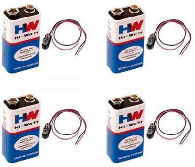 Flysmart 9 VOLTS HW BATTERY with Connector  Battery(Pack of 4)