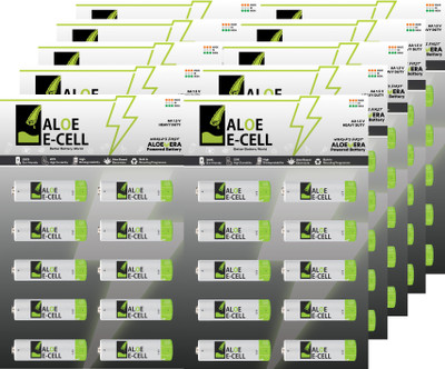 Aloe Ecell Aloe Vera Based AA size  Battery(Pack of 100)
