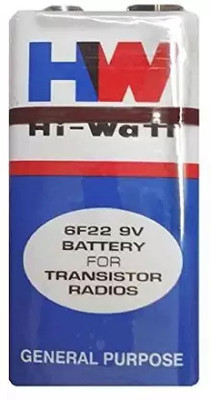 ShopTalk 9 Volt HI-WATT 9V Long Life with Cap Connector For Safety  Battery