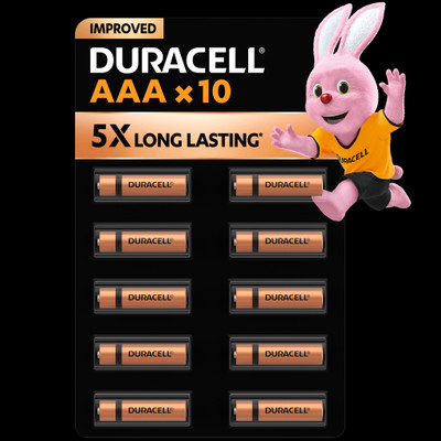DURACELL Alkaline AAA, Everyday Devices, Clock, Toy, Remote  Battery(Pack of 10)