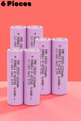 3BAAN F233 1200mAh 3.7V Lithium-ion  – IMR Rechargeable Cell for DIY Projects  Battery(Pack of 6)
