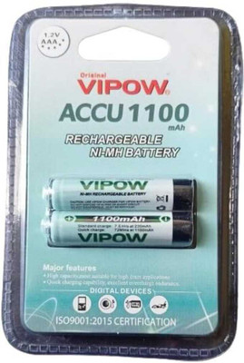 MICROUSB VIPOW ACCU 1100Mah 1.2V Rechargeable Ultra Fast Charge   Battery(Pack of 2)