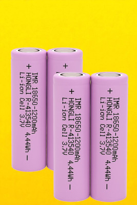 3BAAN X443 1200mAh 3.7V Lithium-ion  – IMR Rechargeable Cell for DIY Projects  Battery(Pack of 4)