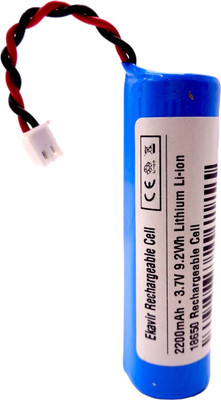 Ekavir 18650 Lithium Li-ion 2 pin wired 3.7v 2200mAh Rechargeable Cell  Battery