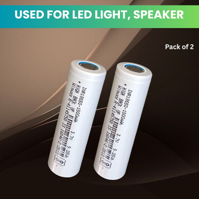 GUGGU Rechargeable  1800Mah Lithium-Ion  For Light Speaker Pack of 1I491  Battery(Pack of 2)
