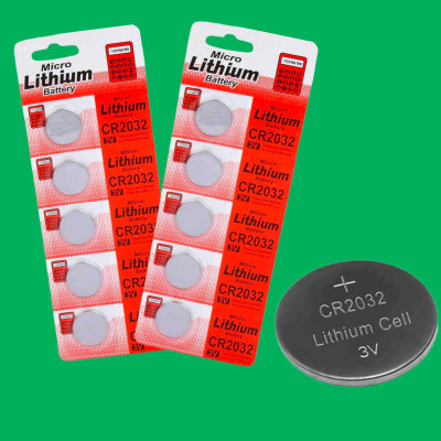 AirSoft 2032 3V Lithium  CR2032 Wireless Headset Button Cell  BF  Battery(Pack of 10)