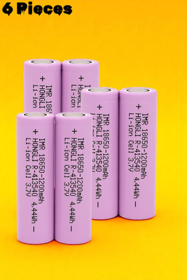 Sagaft F160 Cell 18650 Li-ion Rechargeable  – 3.7V 1200mAh for Flashlights  Battery(Pack of 6)
