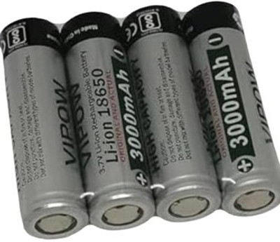 MICROUSB VIPOW 18650 3.7V 3000mAh Li-ion Rechargeable High Capacity BATTERY  Battery(Pack of 4)