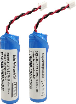 Svojas 18650 Rechargeable 2600 mAh 3.7 Volt Li-ion 2 Pcs battery  Battery(Pack of 2)