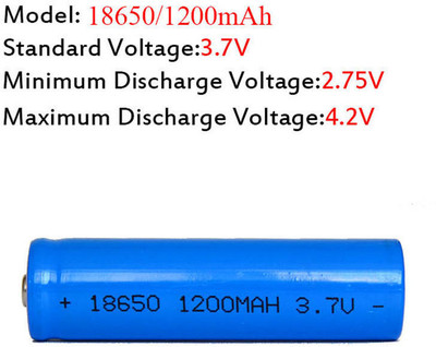 Ziddjeet F436 Rechargeable 18650  – Li-ion 3.7V 1200mAh Cell for Multipurpose Use  Battery(Pack of 6)