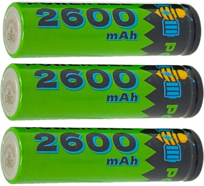 Ekavir 2600mAh - 18650 Rechargeable Lithium  3.7 Volt Li-ion 2 Pcs  Battery(Pack of 3)
