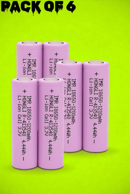 Ziddjeet F452 3.7V 1200mAh Rechargeable  Ideal for Flashlights,Gadgets  Battery(Pack of 6)