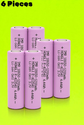 Ziddjeet F291 Li-ion Rechargeable  3.7V 1200mAh – Single Cell for Torch & RC Toys  Battery(Pack of 6)