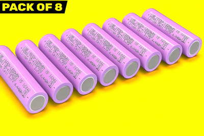 Ziddjeet J282 3.7V 1200mAh Rechargeable  Ideal for Flashlights,Gadgets  Battery(Pack of 8)