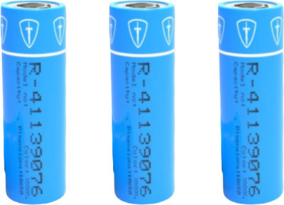 Tiitan 2000mAh Lithium ion 18650 3C Rechargeable 3.7V  Cell Pack of 3  Battery(Pack of 3)