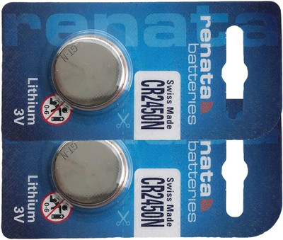 MICROUSB Renata Cell CR2450 Lithium Coin Button 3Volt   Battery(Pack of 2)