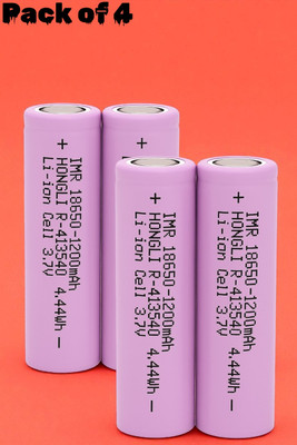 Stybits X256 Rechargeable 18650  – Li-ion 3.7V 1200mAh Cell for Multipurpose Use  Battery(Pack of 4)