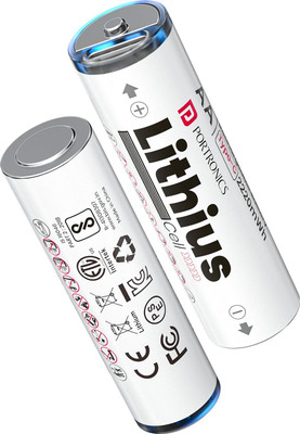 Portronics AA Lithius Type C Rechargeable Batteries , Pack of 2 , Upto 1480mAh Capacity  Battery(Pack of 2)
